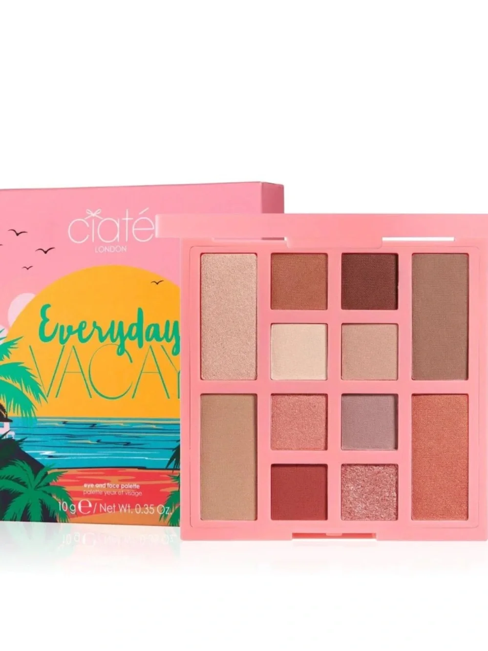 Ciaté London Everyday Vacay Pink Eyeshadow & Face Palette - Pink Neutrals